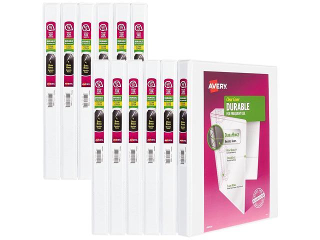 Durable View 3 Ring Binders, 0.5' Slant Rings, 135-Sheet Capacity, 0.7 Inch Wide Spine, Great for Home, School Supplies, Office, or Organization.