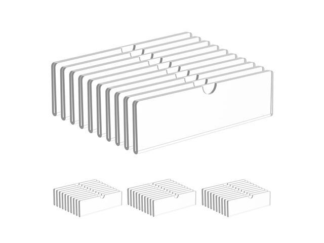 Acrylic Wall Name Plate Holder, Office Door Name Plate with Adhesive Tapes, Clear Sign Holder Frame, 2'x8', 40 Pack