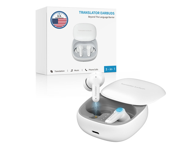 M3 AI Offline Translator Earbuds Real Time, Language Translation Device in 144 Languages, 3-in-1 Two-Way AudÃfonos Traductores, Live Translate...