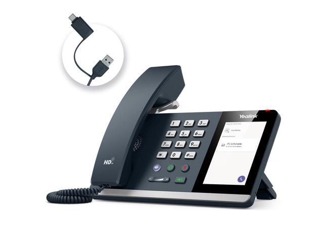 MP45 Microsoft Teams Certified USB Desk Phone for Office PC Skype NOT SIP/VoIP Compatible, Powered by Computer via USB-A or C, Plug & Play,...