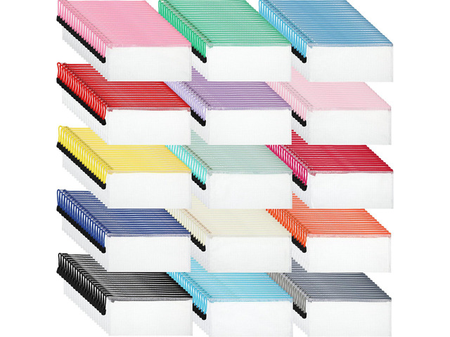 300 Pcs A6 Mesh Zipper Pouch Bulk Multipurpose A6 Pouches with Zipper Waterproof Pouches Small Plastic Bags for School Office Organization 9.45' x...