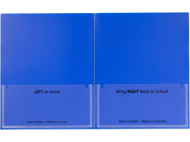 Classroom Connector School-to-Home Folders, Blue, 10 per Box (32505) (Pack of 10)