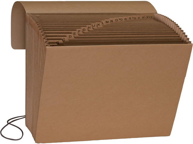 Expanding File with Flap and Cord Closure, 21 Pockets, Alphabetic (A-Z), Letter Size, Kraft (70121) (Pack of 5)