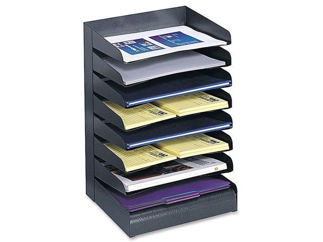 Desk Organizer, 8 Shelves, Office and Classroom Mailbox, Mail Sorter, Commercial Grade Steel, Black