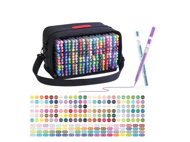 Colored Acrylic Gel Pens,1mm Medium Point, Acrylic Paint Pens Set for Drawing, Coloring, Note Taking, DIY and Art Crafts Supplies (216 Colors)