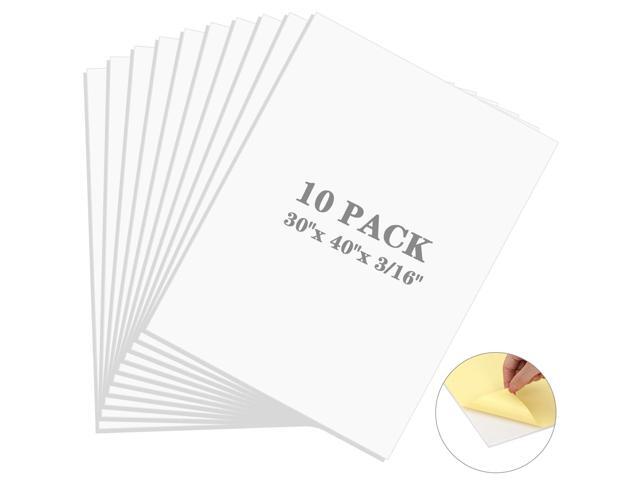 10 Pcs Self Adhesive Foam Boards Bulk 40 x 30 Inch Large Foam Core Board Giant Foam Poster Board with 1 Side Adhesive Blank Board for Home.