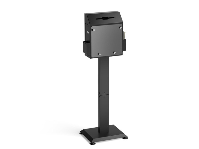 Suggestion Box with Stand, Metal Donation Boxes for fundraising Floor Standing Offering Box, Heavy Duty Locking Ballot Collection Safe Box for...