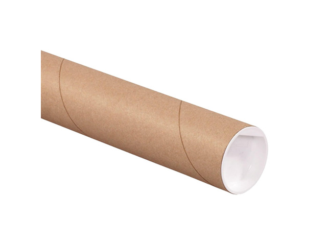 Mailing Tubes, 3' W x 15' H, 24-Pack - Round Corrugated Tubes for Mailing and Storage of Blueprints, Artwork, Crafts, Posters, Long Art Holder