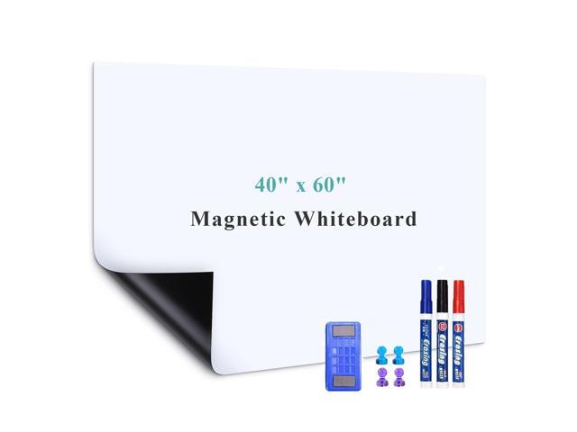 Magnetic Adhesive Whiteboard Paper: More Space Bigger Ideas Large Dry Erase Decal with No-Ghosting Surface - 60' x 40' Peel-and-Stick Sheet for.