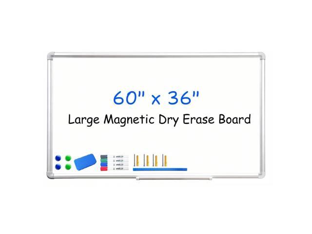 Magnetic Large Dry Erase Board, 36 x 60 Inches(3 x 5) Whiteboard, Wall-Mounted White Board for Office, Classroom, Home, Includes 4 Markers, 4.