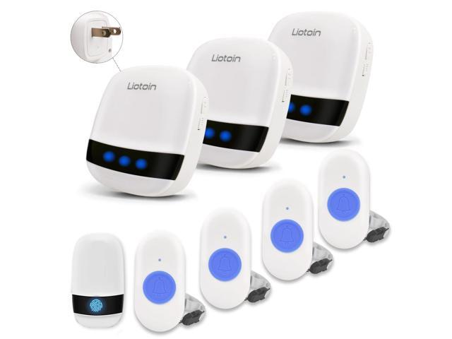 Caregiver Pager Wireless Call Button Call Bell Call Light Alert Button for Home/Elderly/Patients/Disabled Nurse Alert System Emergency Button 3.