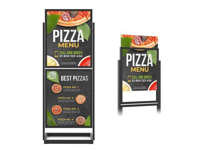 Sign Holder Floor Stand, Heavy Duty Pedestal Poster Banner Stand for Display, Metal Floor Standing Display - Double Sided Poster Stand 22' x 28'...