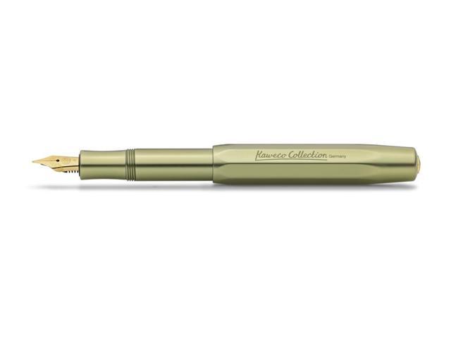COLLECTION Fountain Pen Olivine I Premium Aluminium Fountain Pen with Steel Nib for Ink Cartridges Including Metal Box I Exclusive Pen 12.7 cm I.
