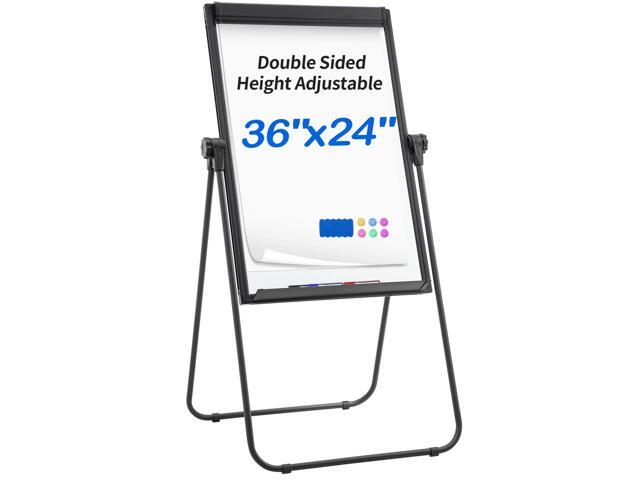 U Stand White Board Easel, 36x24 Double Sided Magnetic Dry Erase Board Portable Whiteboard with Flipchart Paper Pad Height Adjustable Whiteboard...