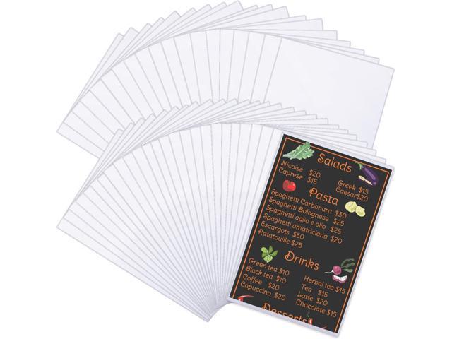 45 Pcs 8.5' x 14' Clear Plastic Menu Sleeves Covers Legal Size for Restaurant Menu Protector, 8.5' x 14' Rigid Print Protectors, Clear Hard Plastic...