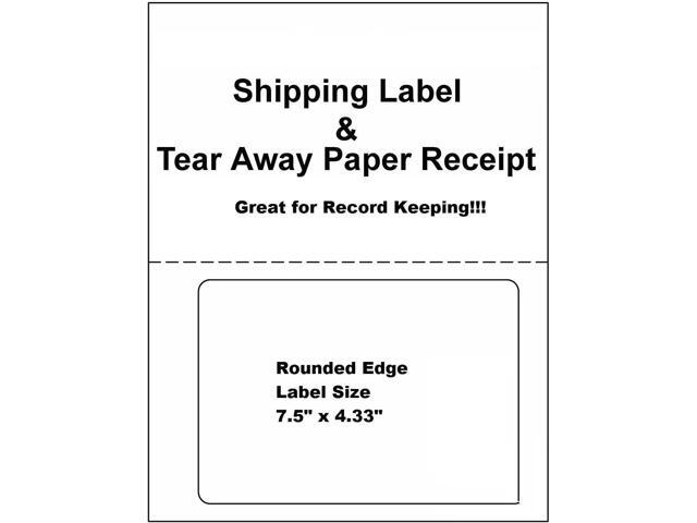 ProLine Compatible Labels for Click Ship PayPal/Ebay USPS Labels with Paper Receipts for Laser/Ink Jet Shipping! Built in Tear Off Receipts! (1000...