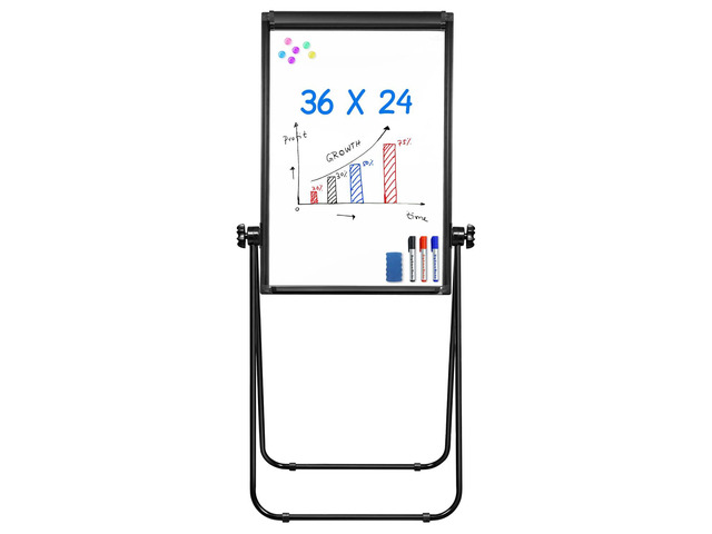 Stand Whiteboard 36 x 24 in, Magnetic Dry Erase Easel Portable Easel Board With Stand, Flipchart Hooks, Magnetic Writing Surface For Classroom,...