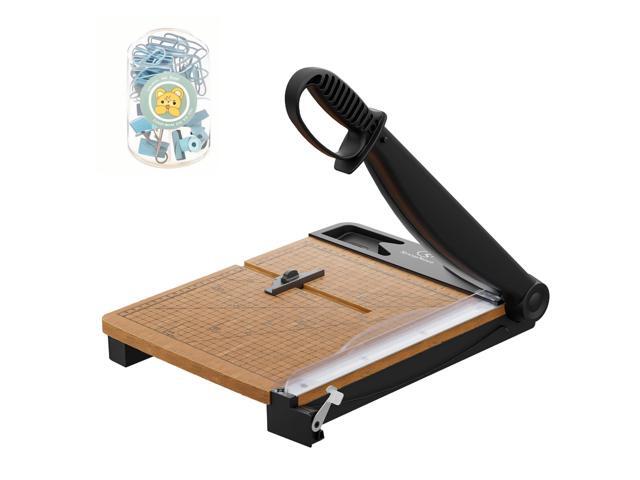 12 Inch Heavy Duty Paper Cutter, Wood Guillotine Paper Cutter & Paper Trimmer, 30 Sheets Capacity Paper Cutting Board for Classroom, Crafting,.