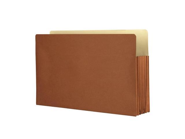 3.5' Expanding Accordion File Folder, Letter Size, Box of 50 Red Rope Exterior Manila Interior Straight-Cut Tab Fits 8.5' x 11' Documents .