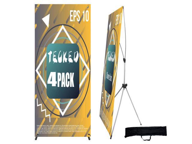 X Banner Stand Adjustable Fit Banner 24 x 63 to 32 x 72 Inch, Portable Travel Bag, Bigger, More Adaptable Advertising, Stores, Tradeshow,...