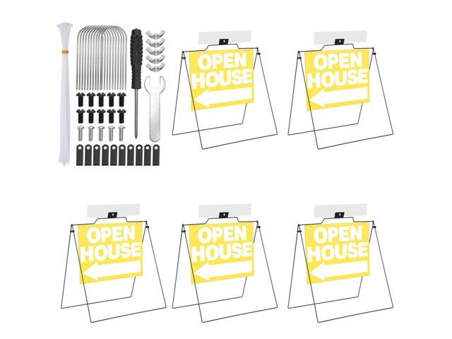 5 Pack 32'' x 28'' Open House Sign A Frame Stand, Large Open House Signs Open House Signs for Real Estate Open House Frames for Home Garden Yard...