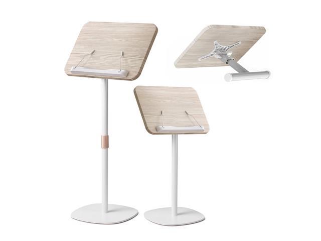 2-in-1 Floor Music Stand & Desktop Book Stand, 16.5'51' Height Adjustable Premium Wood Panel, Floor Reading Stand with Page Clip for Sheet Music,...