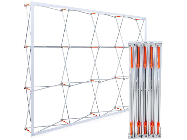 7.5 x 10 ft Portable Pop up Display Stand Trade Show Backdrop Tension Booth Collapsible Trade Show Booth for Exhibit, Conference, Weddings, Party,...