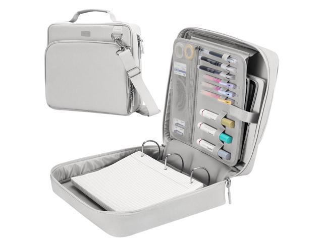 3-Inch 3-Ring Zipper Binder with Shoulder Strap and Multiple Pockets D-Ring Zip Up Binder with 700 Sheets Capacity, Compatible with 13'...