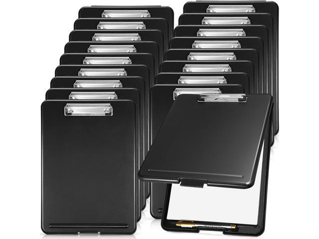 18 Pcs Clipboard with Storage Bulk Plastic 8.5 x 11 Storage Clipboard with Low Profile Clip for Foldable Nursing Student Teacher Nurse Employee for.