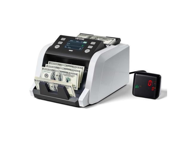 Mixed Denomination Money Counter Machine, 1200 Notes/Minute, Cash Counter with Value Count, UV/MG/IR/DD/DBL/HLF/CHN Counterfeit Detection, TFT...