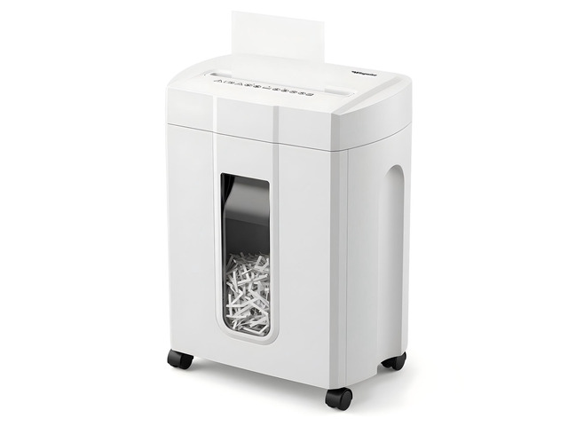 15 Sheets Paper Shredder for Home Office Noise 48dB, P-4, 10Mins Runtime, 4.7 gal, Cross Cut, Shreds Credit Cards & CDs