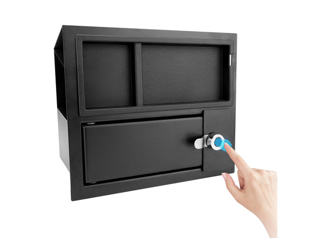 Center Console Safe Vault Safe Box With Fingerprint Lock Compatible with 2014-2021 Toyota Tundra 5.7L V8 Replace# 00016-34174 Secure Storage for...
