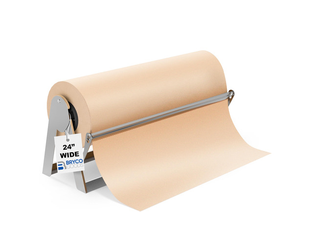 24 Inches All Paper Roll Dispenser and Cutter Made of Heavy-Duty Steel Frame & Sharp Blade. Holds, Dispenses & Cuts. Wall Mountable & Non-Slip...