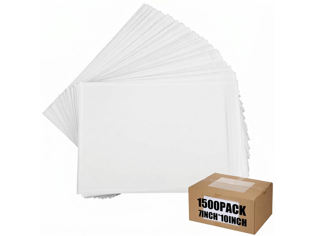 1500 Pcs 7'x10' Packing List Envelopes Clear Self-Adhesive Shipping Label Sleeves Bulk Mailing Slip Envelope Pouches Waterproof Loading Packing...