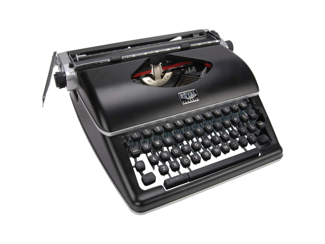 Consumer Information Products Classic Retro Manual Typewriter (Black), Model Number: 79104P 44 Keys and 88 Characters, Metal Housing, Black and...
