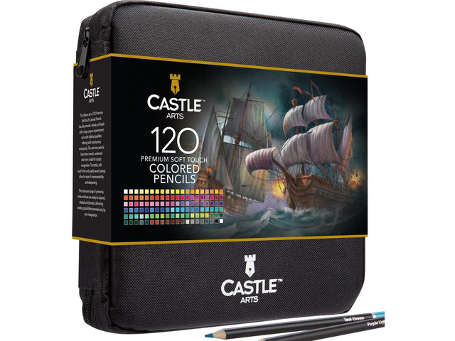 120 Coloring Pencils Zipper-Case Set Premium Quality Soft Core Colored Leads for Adult Artists, Professionals and Colourists In Neat, Strong...