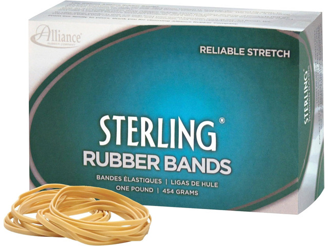 Rubber 24325 Sterling Rubber Bands Size #32,1 lb Box Contains Approx. 950 Bands (3' /8',Natural Crepe) Beige,(Pack of 10)