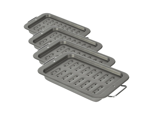 Everyday Broiler Baking Pan with Built-in Handles Nonstick Warp-Resistant Heavy-Gauge Steel Construction Even-Heating Oblong Pan with Drip Rack,...