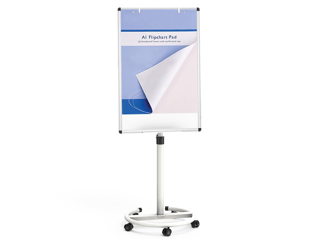 ECO Magnetic Mobile Whiteboard, 36 X 24 Inches, Easel Flipchart Stand Rolling Dry Erase Board with Paper Pads