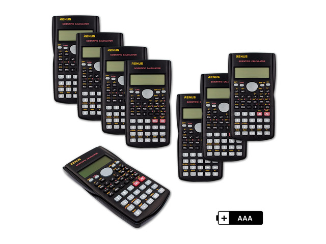 24 Packs, 2-Line Engineering Scientific Calculator Function Calculator for Student and Teacher 48 AAA Batteries Included