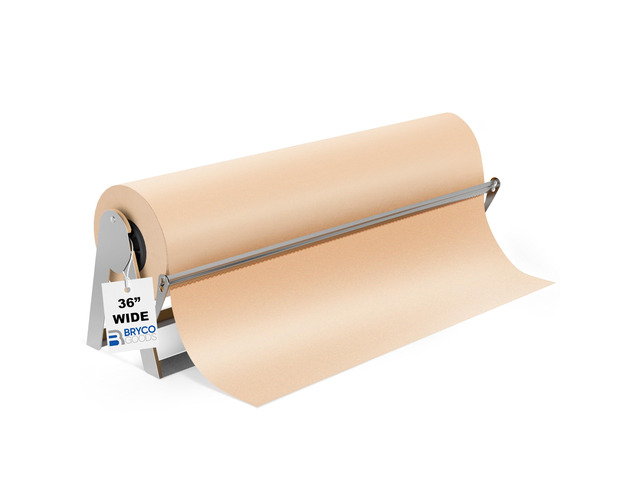 36 Inches All Paper Roll Dispenser and Cutter Made of Heavy-Duty Steel Frame & Sharp Blade. Holds, Dispenses & Cuts. Non-Slip Tabletop. Up to...
