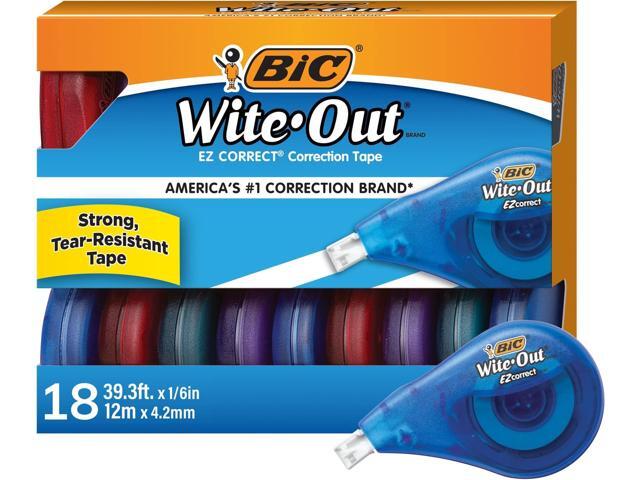Wite-Out EZ Correct Correction Tape, Tear-Resistant and No Dry Time, 18-Count in White (Pack of 9)