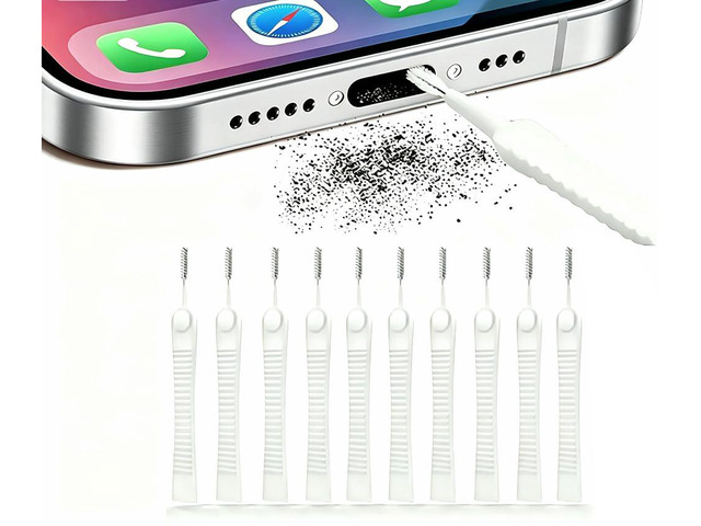 10 Pack Phone Charge Port Cleaning Tool kit,Anti-Clogging Mini Brushes Cleaner for iPhone 17 Pro Max Speaker and Receiver, Multifunctional Cleaning...