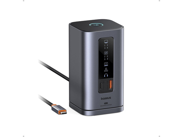 Spacemate Docking Station 11-in-1 with Triple Display for Windows 2 x HDMI 1 x DP 4K @ 60Hz, 3 x USB-A/C 10 Gbps, 1 Gbps Ethernet, 100 W PD,...