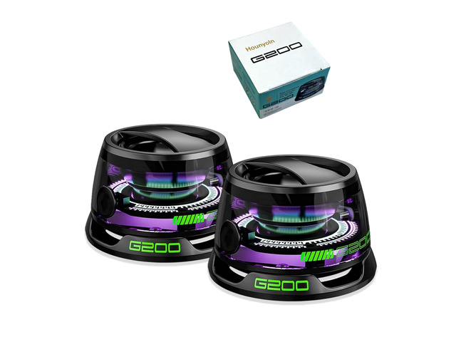 2 Pcs G200 Magnetic Bluetooth Speaker,Multifunctional Portable Mini Speaker with Multi RGB Color Light Show-3D Surround Sound Effect,Christmas...