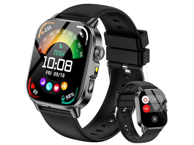 Smart Watch for Men Women, Health Fitness Tracker with 24/7 Heart Rate Blood Oxygen Blood Pressure Sleep Tracking, Bluetooth Calls, 450mAh Battery,...