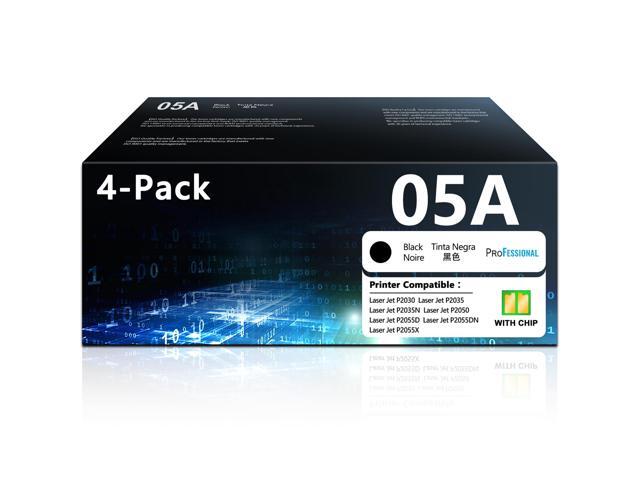 05A Toner Cartridges Black 4 Pack High Yield Replacement for HP05A 05A CE505A 05X CE505X Black Toner Compatible with HP Laser Jet P2035 P2055...