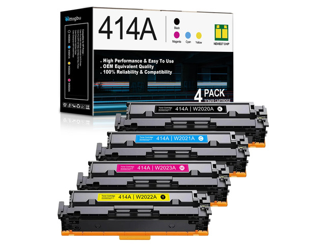 414A Toner Cartridge 4 Pack(BK/C/M/Y) 414A 414X Toner Cartridges Compatible Replacement for HP Color Pro M454 M454dw M454dn M479 MFP M479fdw...