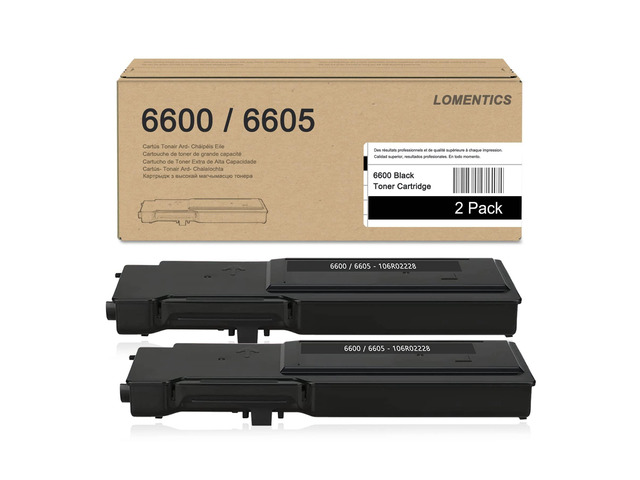 Phaser 6600/WorkCentre 6605 High Capacity Toner Cartridge (Black,2 Pack)- Loets 106R02228 Toner Cartridge Replacement for Xerox Phaser 6600 6600N...