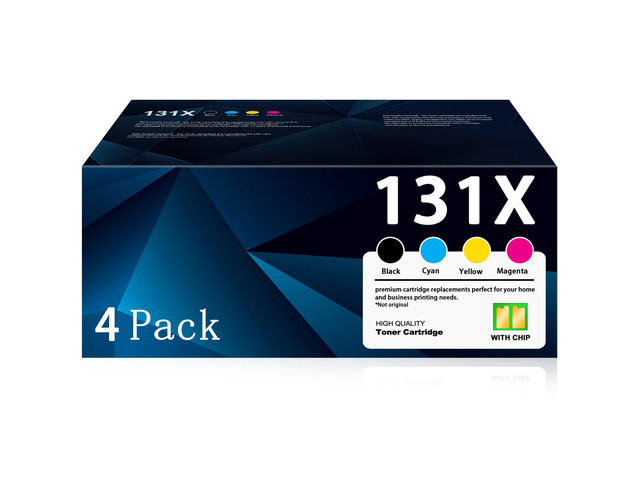 131X Black Cyan Magenta Yellow 4 Pack - Replacement for 131X 131A CF210X CF210A for Color Laser Jet Pro 200 Color MFP M251nw M276nw M276n M251n Ink...
